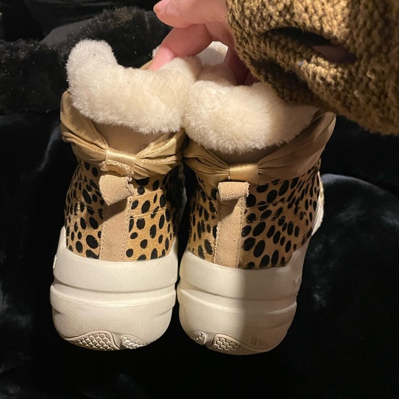 Alpine Cheetah Sheepskin Sneakers NEO BLOCK-LILLIE fur Haircalf Platforms chunky - Picture 4 of 6